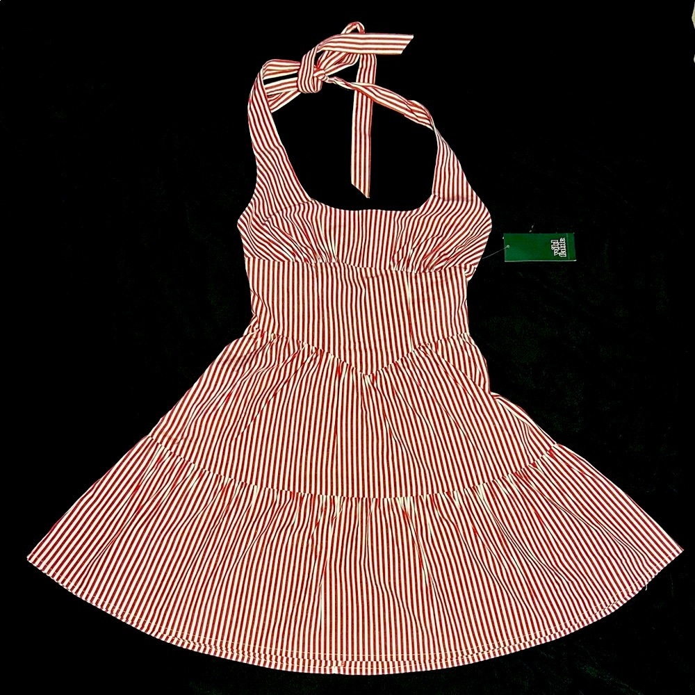 Wild Fable Red and White Striped Sun Dress